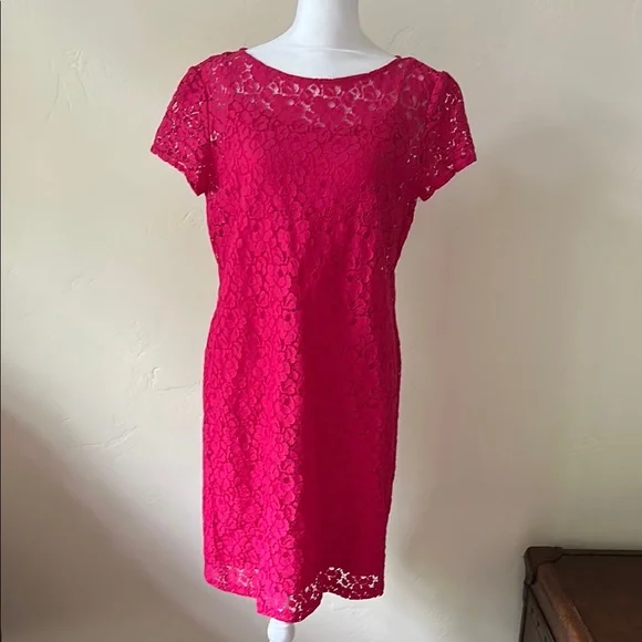 chinese dress ladies Pink Print Short Party Dress with Scalloped Trim Pink / 0